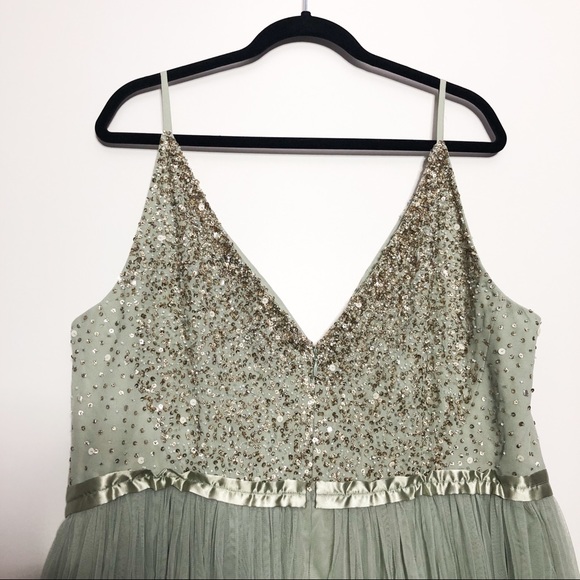 BHLDN Anthropologie Avery Beaded Tulle Gown Dress - Picture 7 of 9